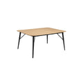 **Technische titel in het Nederlands: Modulaire houten tafel met metalen poten**