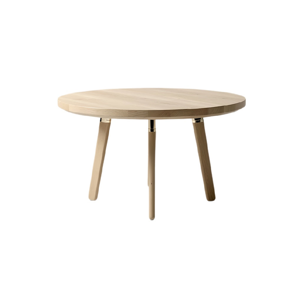**Houten Ronde Tafel met Vier Pooten**