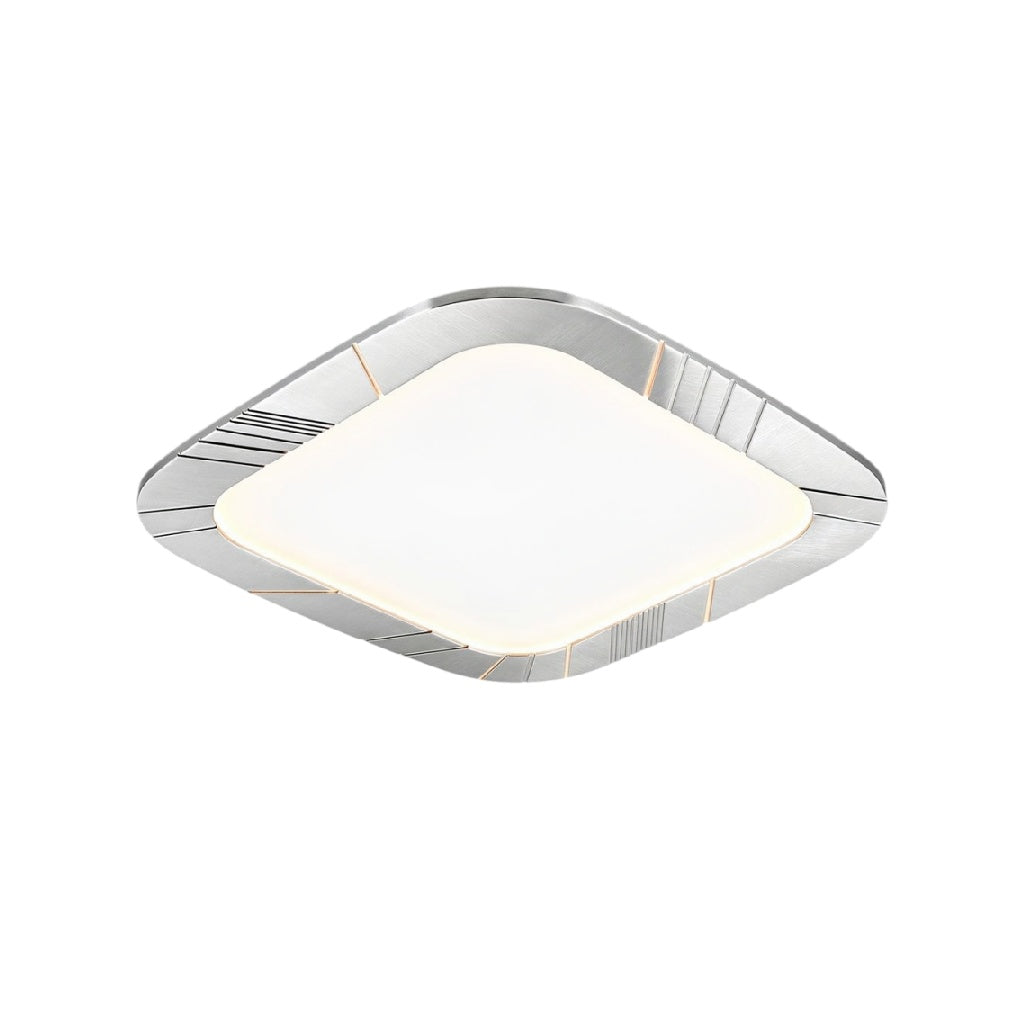 **Modern verlichte plafondlamp met strakke lijnen en vierkante vorm**