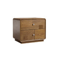 **Technische titel in het Nederlands: Moderne houten nachtkast met lade-indeling**