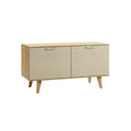 **Moderne Dressoir met Houten Poten en Geprofileerde Deuren**